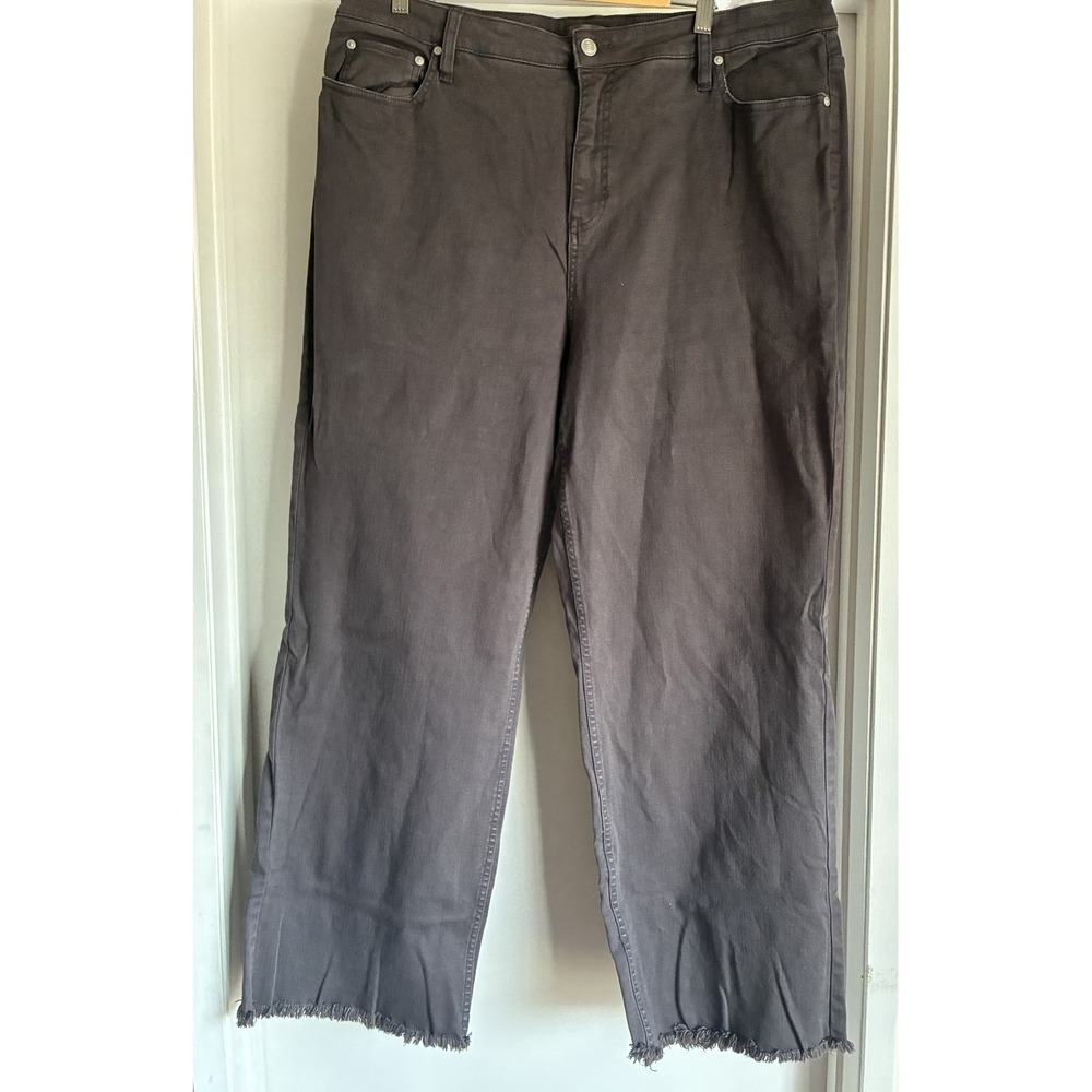 Candace Cameron Bure Women Straight Jeans Size 40W 30 Inseam Dark Grey Denim
